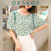 QXshop พร้อมส่ง? เสื้อทำงาน เสื้อลายดอกไม้สไตล์เกาหลี? ดีไซน์แบบใหม่แบบสับ!! ธีม summer เติมความสดใสด้วยรุ่นนี้ มี 3 สี สวยปั๊วะ เป๊ะมากก