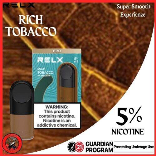 Relax Store Orig 100 Original Legit Valid QR Relx Pro Pod Rich Tobacco