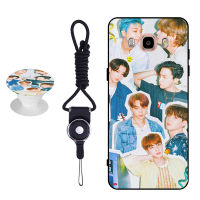 BTS เคสโทรศัพท์สำหรับ Samsung Galaxy J7 2016/J710ซิลิคอนนุ่มกรณีที่มีรูปแบบเดียวกันแหวนและเชือก