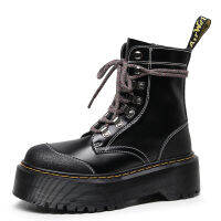 Xi Ke Dr Martens Jadon รองเท้าบูตมาร์ตินซิปข้างผู้หญิง,แบบหนา8รู Moreno ปี1460