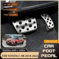 (Premium car)เหยียบเท้ารถสำหรับโตโยต้า C-HR C HR CHR AX10 AX50 2018 2019 2020 2021 2022เร่งเบรกลื่น Restfoot เหยียบปกแผ่น