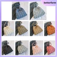 BETTERFORM จุได้มาก กระเป๋าโท้ตบุผ้า ผ้าฝ้ายบุนวม ไนลอนทำจากไนลอน กระเป๋าแบบสะพายไหล่ แฟชั่นสำหรับผู้หญิง กระเป๋าโฮโบ