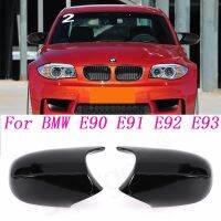 【car parts】ด้านหลังดูกระจกครอบคลุมสำหรับ BMW 1 3 Series E81 E82 E87 E88 E90 E91 E92 E93คาร์บอนไฟเบอร์สีดำเงากระจกมองหลัง