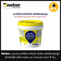 WEBER เวเบอร์ ดรายซีล กาวทากันรั่วซึม กาวอะครีลิคปกปิดรอยแตกร้าว หลังคา ผนัง พื้น กันฝนฟ้าและยูวี ชนิดยืดหยุ่นสูง 6 เท่า ขนาด 1 kg.