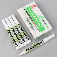 Permanent White Marker (SET) ปากกาเคมี ปากกามาร์คเกอร์มันสีขาว 3mm I SNE-828