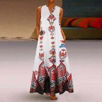 ZZOOI 2020 Floral Print Boho Casual Long Dress Summer Clothes For Women V-neck Sexy Off Shoulder Ladies Dresses Plus Size Maxi Dress