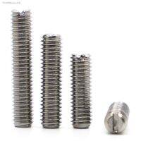 ☄ 10pcs M1.6 M2 M2.5 M3 M4 M5 M6 304 Stainless Steel Slotted Head Flat Point End Headless Grub Bolt Set Screw GB73