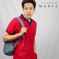 MARYA MAY เสื้อ เสื้อโปโลชายสีแดง เนื้อผ้าทอพิเศษ ผลิตจากผ้า TK MICRO ผ้านิ่มใส่สบาย ไม่ร้อน ไม่ยืด ไม่ย้วย ใส่ทรงสวย