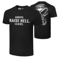 Mens Black Stone Cold Steve Austin Retro Arrive. Raise Hell. Leave. T-Shirt