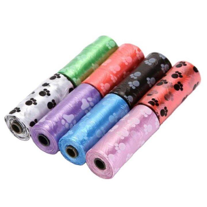 15pcs-roll-pet-trash-bag-dog-poop-bag-printed-pet-garbage-disposable-trash-bag