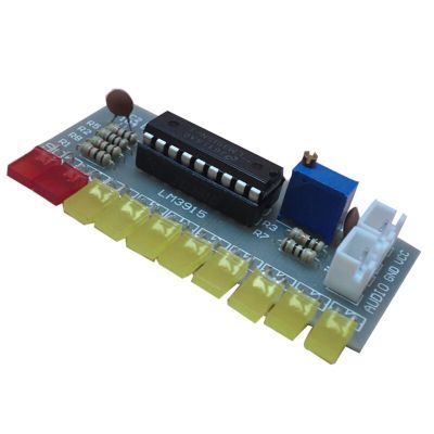 【Flash sale】 LM3915ตัวบ่งชี้ระดับเสียง Diy Kit 10 Led Sound Spectrum Level Indicator Kit Electrics Soldering