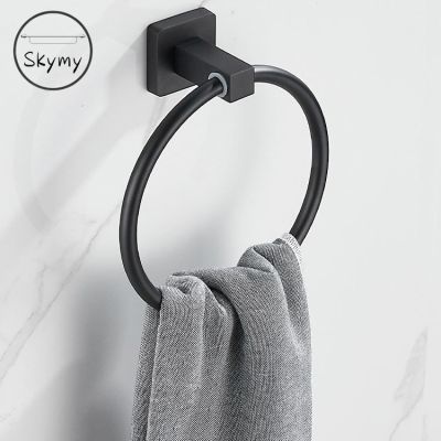 ✱☁ TMYMT High quality stainless steelBathroom punch-free towel storage bathroom accessories bathroom towel ring household portable