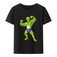 Alien-Camiseta de culturismo para hombre y mujer, camisa clásica con estampado de Modal, divertida estética de dibujos animados para gimnasio, moda urbana, Tops Hipster