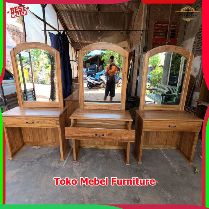 Meja Rias Tolet Minimalis Kayu Jati | Lazada Indonesia