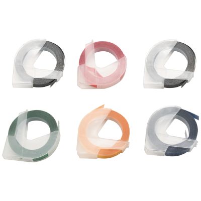 Embossing Label Maker Tapes 9mm x 3m Self-Adhesive 3D Plastic Tape for Dymo Embossing Label Machine