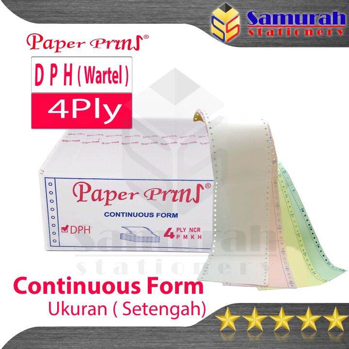 Kertas Continuous Form Paper Prins X Wartel K Ply Dph