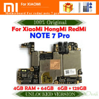 เมนบอร์ดสำหรับ Redmi Note 7 Pro เมนบอร์ดลอจิกบอร์ดต้นฉบับทุกรุ่นทำงานปลดล็อคได้ดีแผงวงจรหลัก