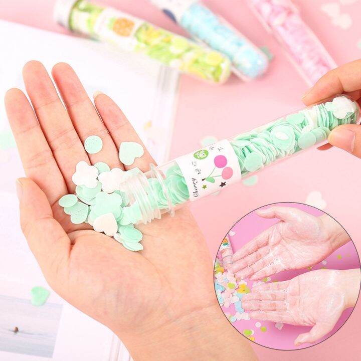 Disposable Flower Shape Hand Washing Fruity Paper Soap/Portable Mini Scented Travel Foaming Soap