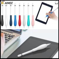 AIMEE ซิลิโคนนุ่มๆ ป้องกันการตกกระแทก สำหรับ Apple pencil รุ่นที่1/2ND สำหรับเคส Apple PEN ปลอกหุ้มป้องกัน สำหรับ iPad ดินสอผิว ฝาครอบป้องกันสำหรับป้องกัน