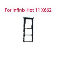 สำหรับ Infinix Hot 11 X662อะไหล่ตัวอ่านซิมการ์ดที่ใส่ถาดอะแดปเตอร์ช่อง SD