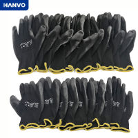 10 Pairs PU Nitrile Safety Coating Nylon Cotton Work s Palm Coated s Mechanic Working s have CE EN388