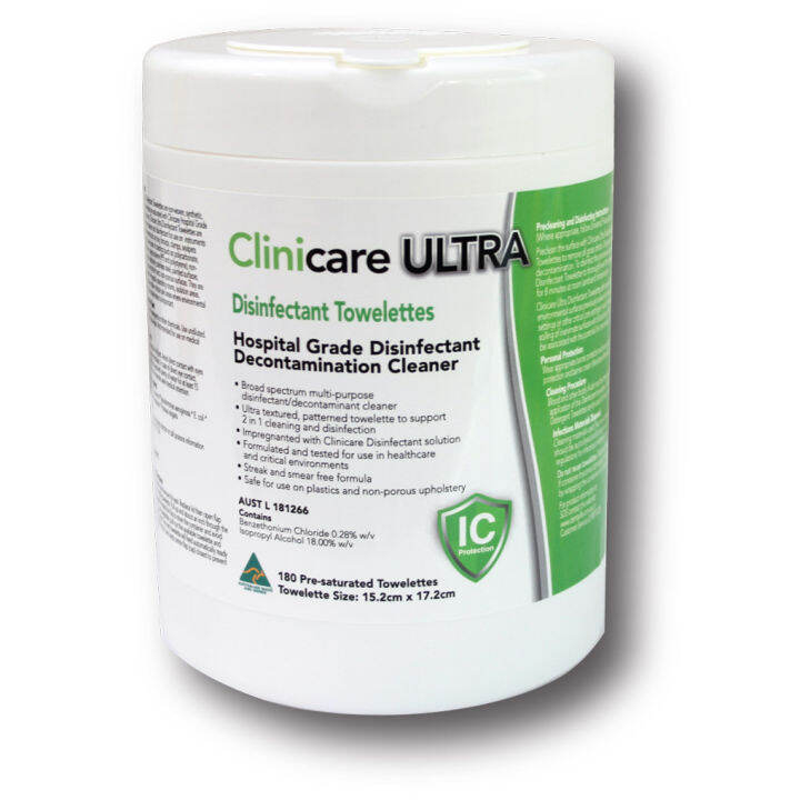 Clinicare Hospital Grade Disinfectant Wipes (KKM Approved) Lazada