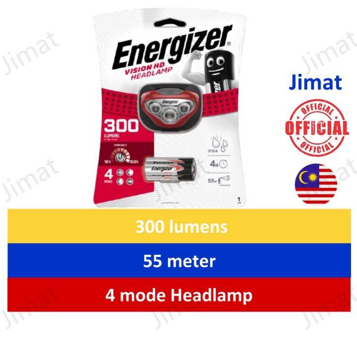 ENERGIZER Torch light 300 Lumens Headlamp Headlight Vision HD (HDB323