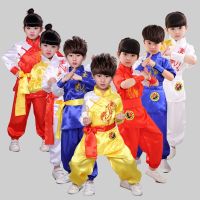 ∈✴♈ Children Chinese Traditional Wushu Clothing for Kids Martial Arts Uniform Kung Fu Suit Girls Boys Stage Performance Costume Set