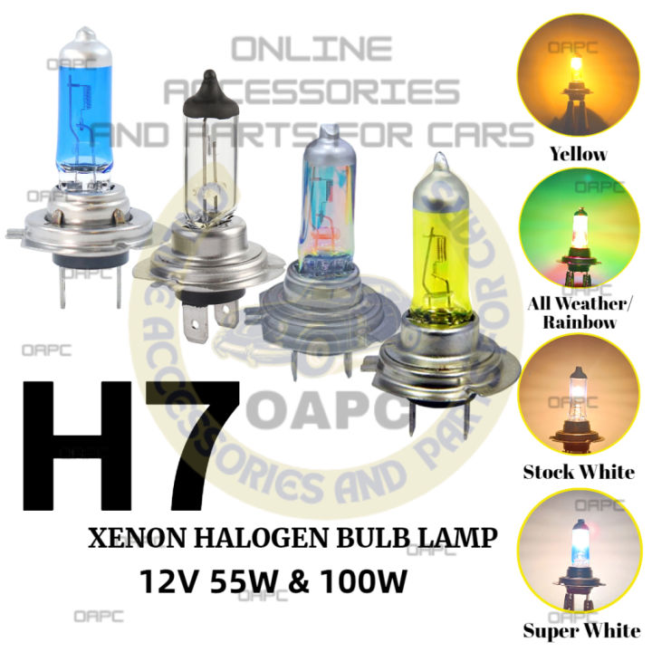 2PCS H7 12V 55W Halogen Car Light Bulb Lamp Cars Light Bulbs 4300k