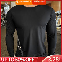 High Quality Running Sweat Shirts Men Bodybuilding Sport Tshirt Long Sleeve Compression Swearshirt Gym Fitness Upper Clothing