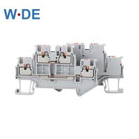 ☒○ 10pcs Din Rail Terminal Block PTTB-1.5 Electrical Connector 1.5mm Double Layer Spring Wiring Connection Wire Conductor PTTB1.5