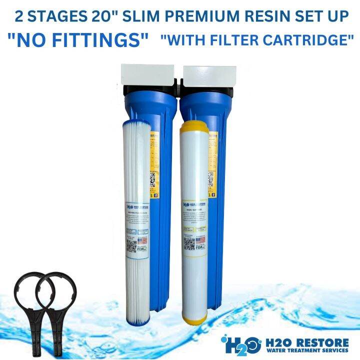 Water Filter H2O RESTORE 2 Stages PREMIUM RESIN Residential Commercial