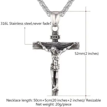 Buy Religious Lord Jesus Crusifix Cross Sterling Silver Gold Stainless  Steel Locket Pendant Necklace Chain For Men And Women Christmas Gift For  Girls at Amazon.in