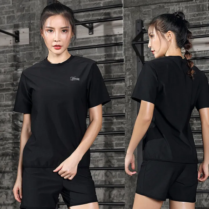 HIKAYA sauna suit for women weight loss,thermal sweat suit for exercise, core sauna suit, t shirt sauna + sauna pants