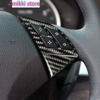 Car Interior Accessories Carbon Fiber Steering wheel buttons frame Cover stickers For BMW 5 Series E60 2005-2010 Car Styling