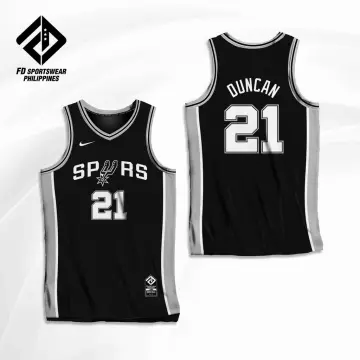 Men's San Antonio Spurs Tim Duncan #21 Nike Black 20/21 Swingman