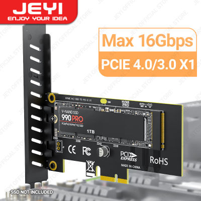 JEYI M.2 SSD สำหรับ PCIe 4.0X1,อะแดปเตอร์การ์ดขยาย X1 PCIE 2280 SSD สำหรับพีซีตั้งโต๊ะ PCIe,PCI-E GEN4 16Gbps ความเร็วเต็มรูปแบบ SK1 Pcl-e 4.0x4