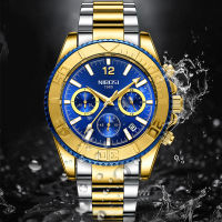 NIBOSI Casual Sport Men S Watches Chronograph Stainless Diver Watch Wristwatch Big Dial Quartz Clock Luminous Relogio Masculino