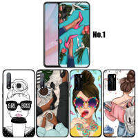 WA19 Fashion Trend Design Girl Boss อ่อนนุ่ม Fashion ซิลิโคน Trend Phone เคสโทรศัพท์ ปก หรับ Huawei P10 P20 P30 Pro Lite Y5P Y6 Y6P Y7A Y8P Y9A Y8S Y9S Y7 Y9 Prime