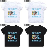 Toca Life World Print Cartoon Kids Clothes Its My 1 2 3 4 5 6 7 8 9 Years Birthday Boys Girls T shirt Baby Children T-Shirts