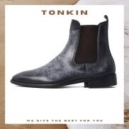 Giày Chelsea Boot da nam Lava màu nâu cao cổ