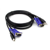 【High-quality】 สายเฉพาะสวิตช์ KVM สายพิมพ์ USB สองทางขนาน VGA สายเคเบิ้ลเคเอ็มวี1.5M 3M 5M