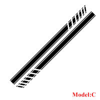 Car Door Side Skirt Stickers For Opel Adam S Black Jack Racing Sport Stripes Styling Auto Body Decor Vinyl Decals