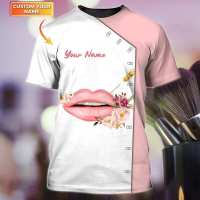 2023 new arrive- xzx180305   Beautician personalized 3DT shirt, female beautician shirt, lip T-shirt 6533