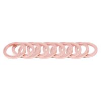 10Pcs 12mm x 17mm x 1.5mm Copper Crush Washer Flat Ring Gasket Fitting