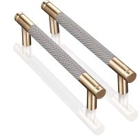 LUDA Cabinet Handles 2-Pack Aluminum Cabinet Pulls Knurled Diamond Pattern Drawer Hardware For Kitchen Cupboard Door Door Hardware Locks