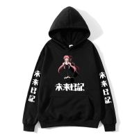 Mirai Nikki Hoodie Anime Manga, Sweatshirt Komik Hoodie Masa Depan, Pakaian Pria/Wanita Lucu Nyaman Lengan Panjang Estetika Streetwear Size Xxs-4Xl