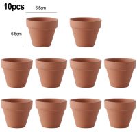 10pcs Flower Pot Circular Mouth Terracotta Flower Pot For Herbal Medicine Low Temperature Succulent Orchid Plant Care Parts Bag Accessories