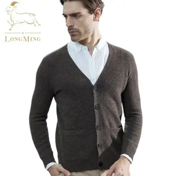 Mens heavy hot sale wool cardigan