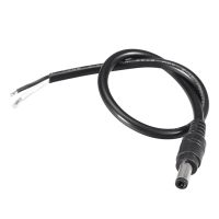 Uxcell DC Power 5.5mm x 2.5mm 10A 18AWG 30cm Length Barrel Male Plug Connector Pigtail